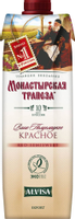 Вино «Монастырская Трапеза» красное полусладкое 11% 1.0л
