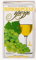 Вино «Черноморская Гроздь Белое» белое кубань 11% 1.0л
