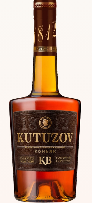 Коньяк «Жемчужина Ставрополья Кутузов КВ» 40% 0.5л